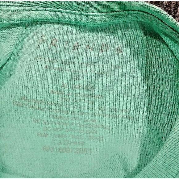 Vintage Friends T-Shirt XL Lunch Atop a Skyscraper Teal - Picture 4 of 4